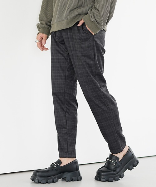 MinoriTY（マイノリティ）の「【MinoriTY】T/PUテーラードジャケットセットアップ テーパードパンツ アンクルパンツ メンズ（セットアップ・メンズ・ブラック/グレー/ラベンダー/ストライプ/チェック/その他1/グリーン系その他/その他2/ブラック系その他/パープル系その他・S/M/L）」の19枚目の写真