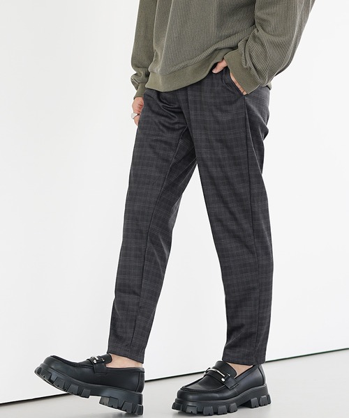 MinoriTY（マイノリティ）の「【MinoriTY】T/PUテーラードジャケットセットアップ テーパードパンツ アンクルパンツ メンズ（セットアップ・メンズ・ブラック/グレー/ラベンダー/ストライプ/チェック/その他1/グリーン系その他/その他2/ブラック系その他/パープル系その他・S/M/L）」の20枚目の写真