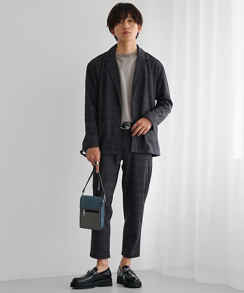 MinoriTY（マイノリティ）の「【MinoriTY】T/PUテーラードジャケットセットアップ テーパードパンツ アンクルパンツ メンズ（セットアップ・メンズ・ブラック/グレー/ラベンダー/ストライプ/チェック/その他1/グリーン系その他/その他2/ブラック系その他/パープル系その他・S/M/L）」の14枚目の写真