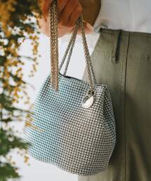 OPAQUE.CLIP | 【2WAY】シャイニー素材巾着ミニショルダーバッグ(ショルダーバッグ)