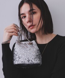 OPAQUE.CLIP | 【2WAY】シャイニー素材巾着ミニショルダーバッグ(ショルダーバッグ)