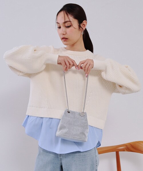 セール】【6色展開】シャイニー素材巾着ミニショルダーバッグ