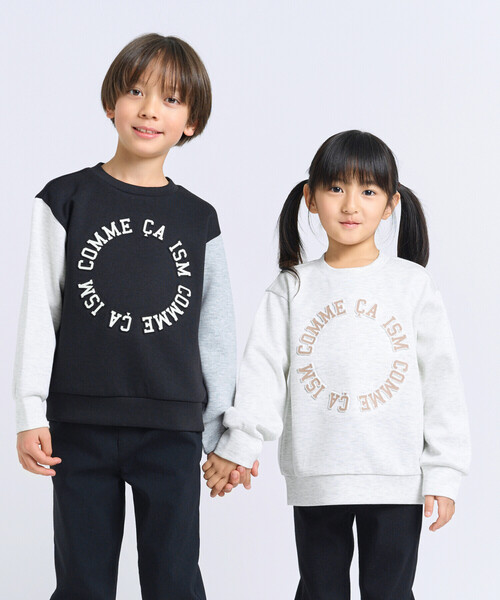 COMME CA ISM（コムサイズム）の「プリント×エンボス ロゴ長袖トレーナー（スウェット・キッズ・キナリ/グレー/ブラック・140cm/130cm/120cm/110cm/100cm/150cm）」の13枚目の写真