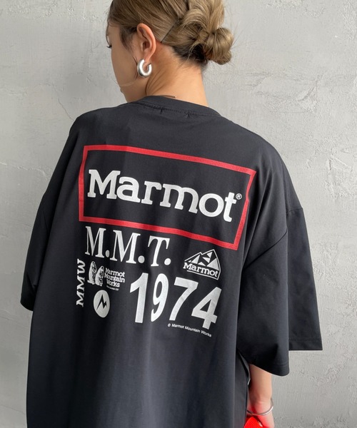 MARMOT（マーモット）の「[Marmot/マーモット] 別注 ドローコード付き ヒストリーバックプリントTシャツ（Tシャツ/カットソー・レディース・ブラック/ホワイト・XL/L/M/S）」の2枚目の写真