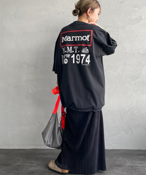 MARMOT（マーモット）の「[Marmot/マーモット] 別注 ドローコード付き ヒストリーバックプリントTシャツ（Tシャツ/カットソー・レディース・ブラック/ホワイト・XL/L/M/S）」の6枚目の写真