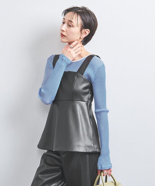 UNITED ARROWS（ユナイテッドアローズ）の「レザーライク ビスチェ（その他トップス・レディース・ブラック・FREE）」の2枚目の写真