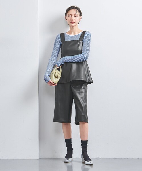 UNITED ARROWS（ユナイテッドアローズ）の「レザーライク ビスチェ（その他トップス・レディース・ブラック・FREE）」の3枚目の写真
