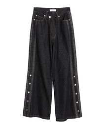 CALNAMUR | DENIM LINE SLIT PANTS/デニムラインスリットデニムパンツ(デニムパンツ)