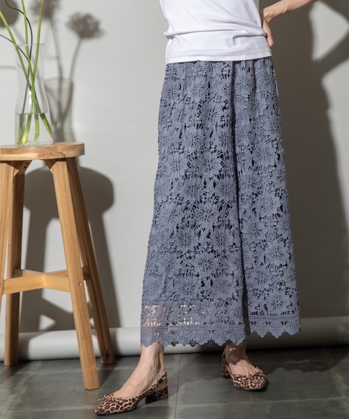 みんなが待ってた！＼再入荷待ち／人気ランキング スカラップレース クロップパンツ（その他パンツ）｜lodie パンツ