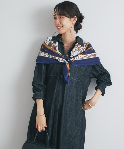 un dix cors（アンディコール）の「《着るだけで大人カジュアル》デニムシャツワンピース（シャツワンピース・レディース・ブラック/ブルー・FREE/S）」の9枚目の写真