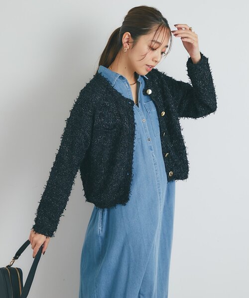 un dix cors（アンディコール）の「《着るだけで大人カジュアル》デニムシャツワンピース（シャツワンピース・レディース・ブラック/ブルー・FREE/S）」の3枚目の写真