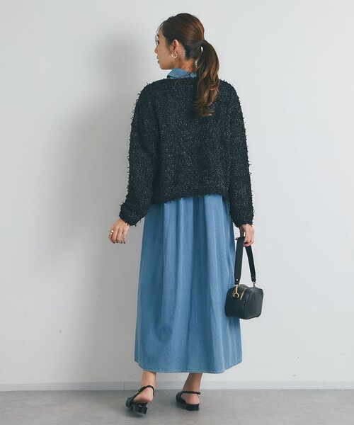 un dix cors（アンディコール）の「《着るだけで大人カジュアル》デニムシャツワンピース（シャツワンピース・レディース・ブラック/ブルー・FREE/S）」の13枚目の写真