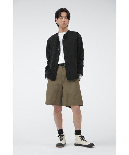 MHL.（エムエイチエル）の「WASHED DRY COTTON LINEN（シャツ/ブラウス・メンズ・ブラック/ブルー系その他7・MEDIUM/LARGE/SMALL）」の3枚目の写真