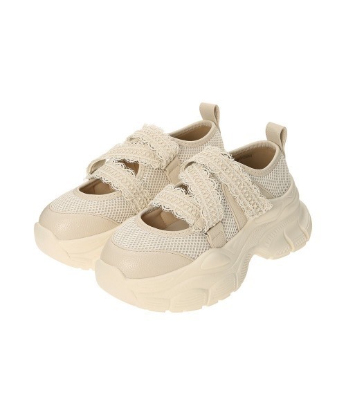 F i.n.t（フィント）の「【LLサイズあり】レースベルクロ厚底スニーカー/fint　フィント（スニーカー・レディース・ブラック/アイボリー・S/M/L/LL）」の21枚目の写真