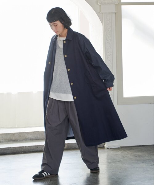 LBC（エルビーシー）の「デニム切り替えステンカラーコート（ステンカラーコート・レディース・グレー/ライトブルー/ネイビー・M）」の12枚目の写真