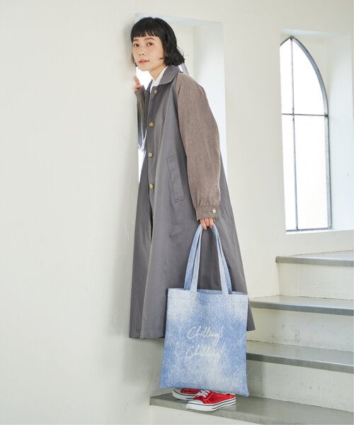 LBC（エルビーシー）の「デニム切り替えステンカラーコート（ステンカラーコート・レディース・グレー/ライトブルー/ネイビー・M）」の19枚目の写真
