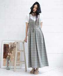 RAGEBLUE | バックリボン/チェックキャミワンピース(ワンピース)