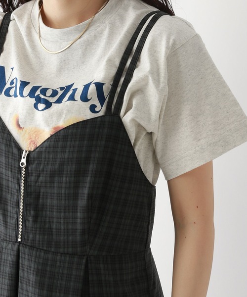 RAGEBLUE（レイジブルー）の「バックリボン/チェックキャミワンピース（ワンピース・レディース・ライトグレー/グリーン/ダークグレー・FREE）」の20枚目の写真