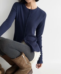 minsobi（ミンソビ）の「オールシーズンリブニットカーディガン  クルーネックベーシックCD（カーディガン/ボレロ）」