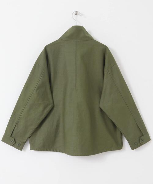 セール】ミリタリースタンドカラージャケット（ミリタリージャケット