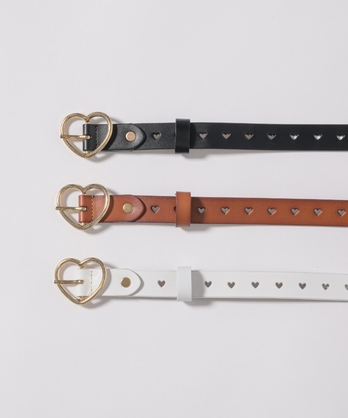 idem（イデム）の「lovely heart belt／本革ハートベルト（ベルト・レディース・ブラウン/ホワイト/ブラック・FREE）」の6枚目の写真