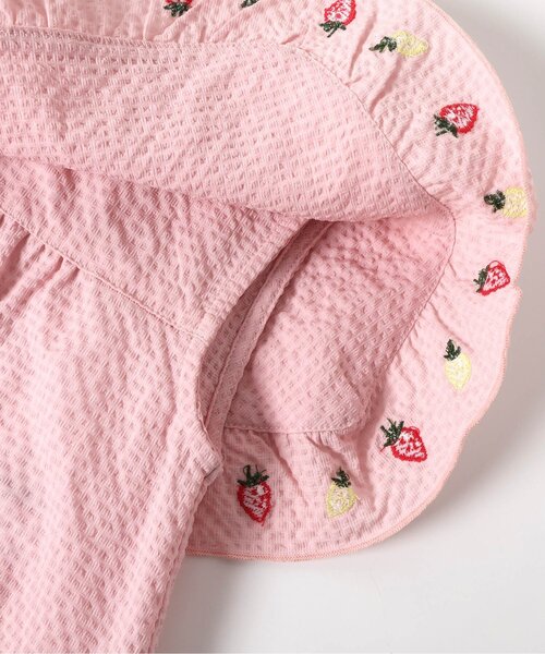 apres les cours（アプレレクール）の「【ジュニア対応】レモン・いちご刺繍ブラウス（シャツ/ブラウス・キッズ・サックスブルー/ピンク・130/120/110/100/90/80/140）」の16枚目の写真