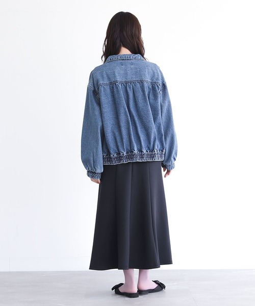 somari imagination(ソマリ イマジネーション)の「『花柄モチーフデニムブルゾン』(デニムジャケット・レディース・ブルー・FREE)」の5枚目の写真