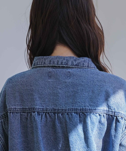 somari imagination(ソマリ イマジネーション)の「『花柄モチーフデニムブルゾン』(デニムジャケット・レディース・ブルー・FREE)」の7枚目の写真