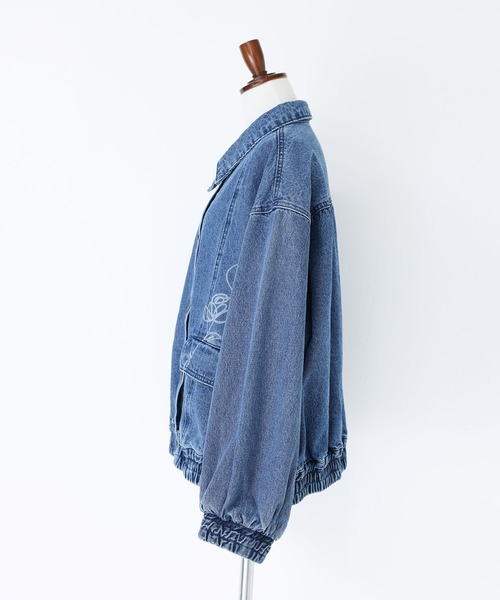somari imagination(ソマリ イマジネーション)の「『花柄モチーフデニムブルゾン』(デニムジャケット・レディース・ブルー・FREE)」の10枚目の写真