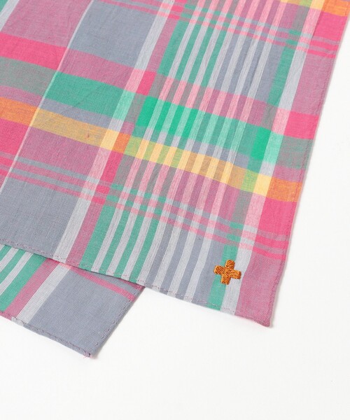 BEAMS PLUS（ビームスプラス）の「Handkerchief Madras（ハンカチ/ハンドタオル・メンズ・ホワイト/ブラウン/ピンク/ブルー/イエロー系その他6・ONE SIZE）」の8枚目の写真