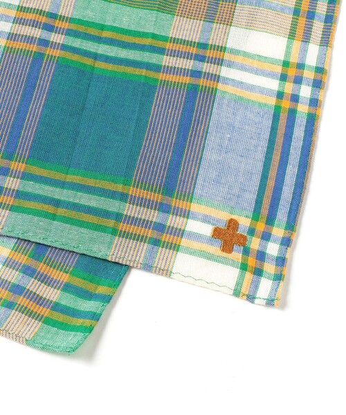 BEAMS PLUS（ビームスプラス）の「Handkerchief Madras（ハンカチ/ハンドタオル・メンズ・ホワイト/ブラウン/ピンク/ブルー/イエロー系その他6・ONE SIZE）」の10枚目の写真