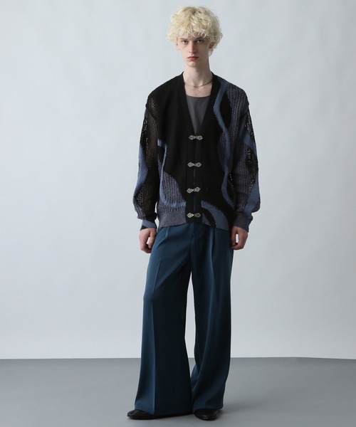 HARE(ハレ)の「ハイショクラインメタルボタンカーディガン(HARE)(カーディガン/ボレロ・メンズ・ブラック/ホワイト/グレー・FREE)」の4枚目の写真