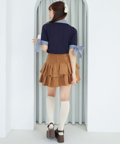 MAJESTIC LEGON(マジェスティックレゴン)の「アソートティアードミニスカパン(スカート・レディース・アイボリー/ブラック/ホワイト系その他/グレー/チャコールグレー/キャメル・MEDIUM)」の19枚目の写真