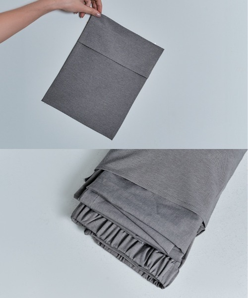 W:Huku(フーク)の「ポケッタブル 軽量 ジャケット(ノーカラージャケット・レディース・サンドベージュ/チャコール/ブラック・M/L)」の8枚目の写真