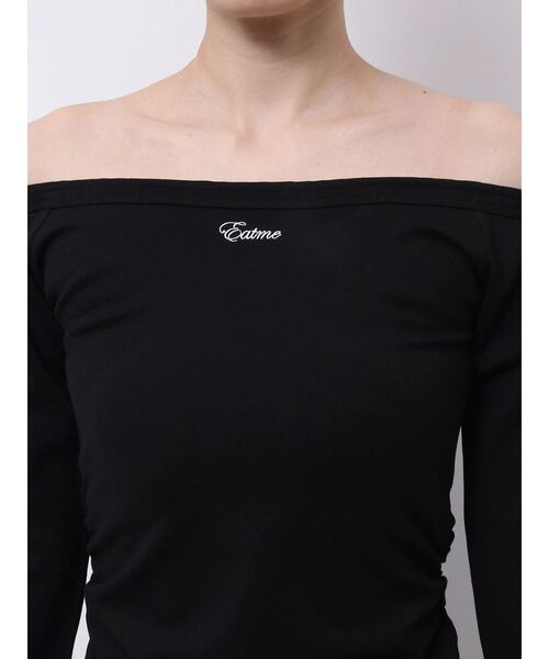 EATME(イートミー)の「オフショルダーラインTOP(Tシャツ/カットソー・レディース・オフホワイト/ブラック・FREE)」の16枚目の写真