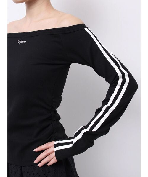 EATME(イートミー)の「オフショルダーラインTOP(Tシャツ/カットソー・レディース・オフホワイト/ブラック・FREE)」の15枚目の写真