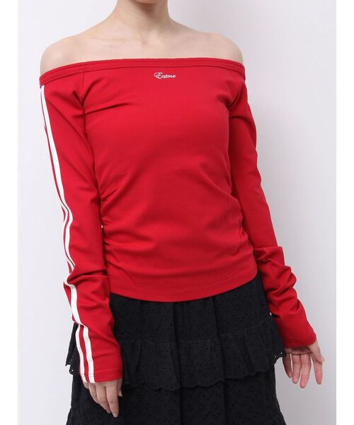 EATME(イートミー)の「オフショルダーラインTOP(Tシャツ/カットソー・レディース・オフホワイト/ブラック・FREE)」の18枚目の写真