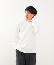 バイアスジャガードクルーネックロングスリーブTシャツ