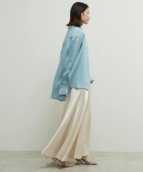 SOFFITTO(ソフィット)の「テンセル麻シアービックシルエットシャツ(シャツ/ブラウス・レディース・ライトブルー/ブラック/グリーン系その他/ホワイト・FREE)」の22枚目の写真
