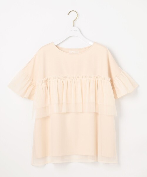 ANY SIS（エニィスィス）の「【洗える】チュール重ね プルオーバー（Tシャツ/カットソー・レディース・ブラック系/ライトイエロー系/ライトグレー系/アイボリー系・2）」の14枚目の写真