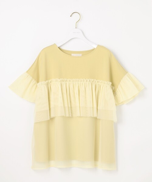 ANY SIS（エニィスィス）の「【洗える】チュール重ね プルオーバー（Tシャツ/カットソー・レディース・ブラック系/ライトイエロー系/ライトグレー系/アイボリー系・2）」の16枚目の写真