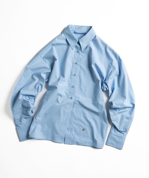 MUHET（ミュエータ）の「back button gather sleeve shirt / バックボタンギャザースリーブシャツ（シャツ/ブラウス・レディース・ライトブルー/イエロー・FREE）」の3枚目の写真