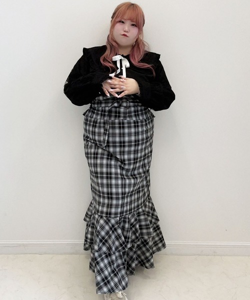 DearMyLoveWhip(ディアマイラブホイップ)の「【大きいサイズ】選べる衿レース重ね上品ブラウス(シャツ/ブラウス・レディース・ホワイト/ピンク/ホワイト系その他/ブラック/ピンク系その他/ブラック系その他・4L/5L/6L)」の4枚目の写真