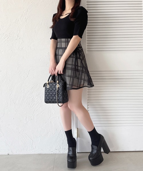 apres jour(アプレジュール)の「フロントビジューニットトップス(ニット/セーター・レディース・ラベンダー/ミント/ピンク/ホワイト/ピンクベージュ/ブラック・X-LARGE/フリー)」の18枚目の写真