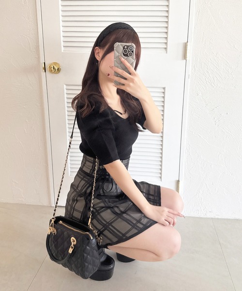 apres jour(アプレジュール)の「フロントビジューニットトップス(ニット/セーター・レディース・ラベンダー/ミント/ピンク/ホワイト/ピンクベージュ/ブラック・X-LARGE/フリー)」の20枚目の写真