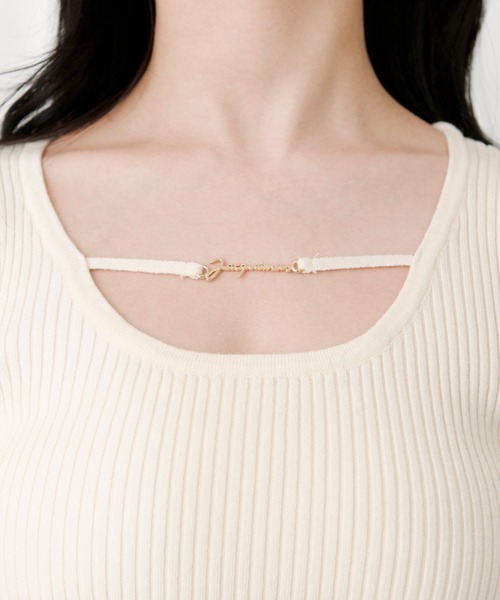 apres jour(アプレジュール)の「フロントビジューニットトップス(ニット/セーター・レディース・ラベンダー/ミント/ピンク/ホワイト/ピンクベージュ/ブラック・X-LARGE/フリー)」の7枚目の写真