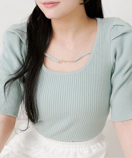 apres jour(アプレジュール)の「フロントビジューニットトップス(ニット/セーター・レディース・ラベンダー/ミント/ピンク/ホワイト/ピンクベージュ/ブラック・X-LARGE/フリー)」の21枚目の写真