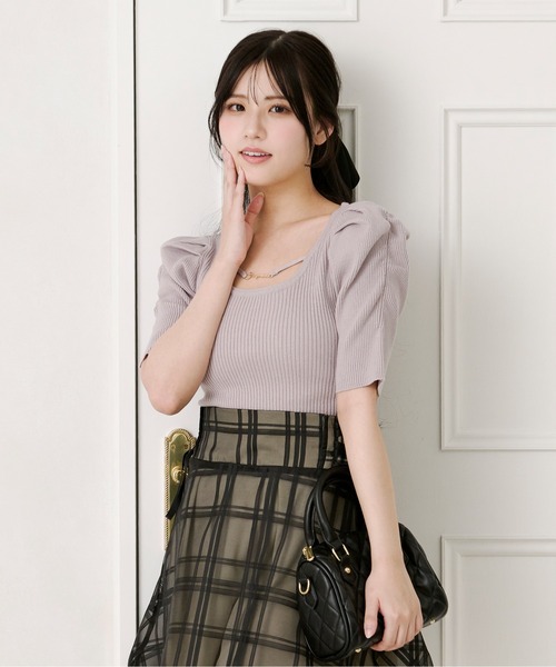 セール】フロントビジューニットトップス（ニット/セーター）｜apres