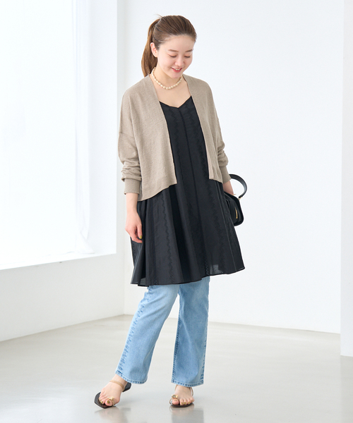 IENA フレンチリネンアンサンブルカーディガン IENA｜フレンチリネン7分袖カーディガン | Rakuten Fashion(楽天