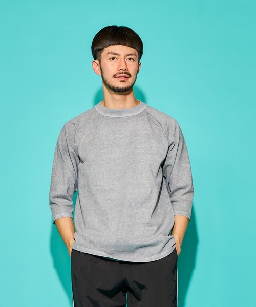 Goodwear(Since1983)(グッドウェア)の「3/4 RAGLAN TEE PIGMENT DYE/ 3/4 ラグランティー ピグメントダイ(Tシャツ/カットソー・メンズ・パープル/ベージュ/グリーン/ブラック/オレンジ/ネイビー/グレー・X-LARGE/LARGE/MEDIUM)」の2枚目の写真